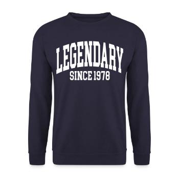 Legendary since 1978 - Unisex Sweatshirt - navy - Front - Alina (178cm) & Michal (187cm)