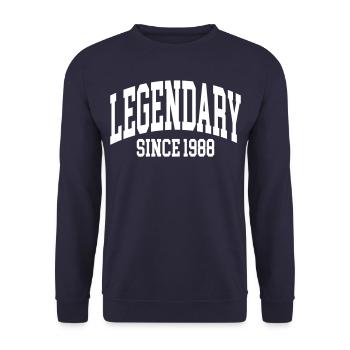 Legendary since 1988 - Unisex Sweatshirt - navy - Front - Alina (178cm) & Michal (187cm)