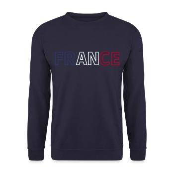 France - Unisex Sweatshirt - navy - Front - Alina (178cm) & Michal (187cm)