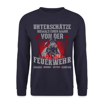 Pompiers - Sweat-shirt Unisexe - marine - Devant - Alina (178cm) & Michal (187cm)