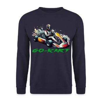 Go Kart - Unisex Pullover - Navy - Vorne - Alina (178cm) & Michal (187cm)