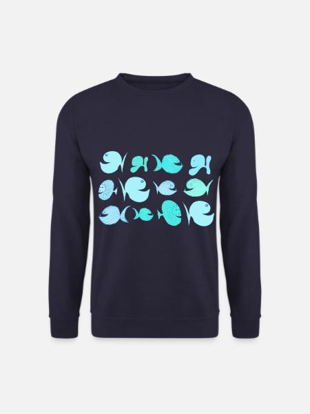 Fische, Südsee, Meer, maritim, Mittelmeer Kroatien - Unisex Pullover - Navy