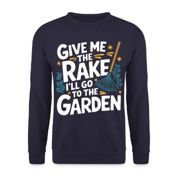 Gardener Garden Plants Gardening - Unisex Sweatshirt - navy - Front - Alina (178cm) & Michal (187cm)