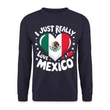 Mexico Mexico Mexican Spanish - Unisex Sweatshirt - navy - Front - Alina (178cm) & Michal (187cm)