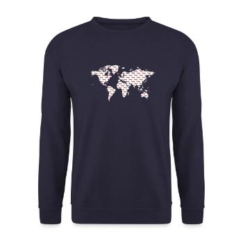 Dackel Dackelbesitzer Dachshund Weeni Geschenk - Unisex Pullover - Navy - Vorne - Alina (178cm) & Michal (187cm)