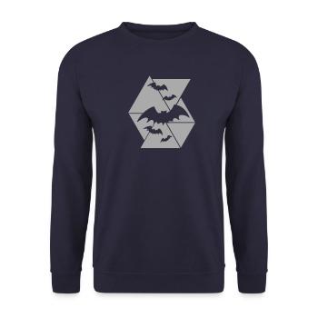 Bat Bat Wing Bats - Unisex Sweatshirt - navy - Front - Alina (178cm) & Michal (187cm)