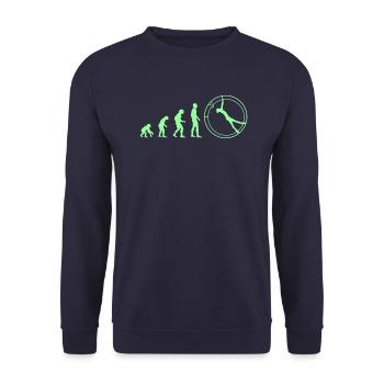 Rhönrad I Athlete I Team I Gift I Club - Unisex Sweatshirt - navy - Front - Alina (178cm) & Michal (187cm)