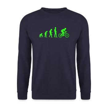 Neon Fahrraddesign Fahrrad Geschenk Radsport - Unisex Pullover - Navy - Vorne - Alina (178cm) & Michal (187cm)