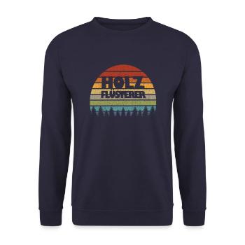 Forestry Woodworker Wood Whisperer Vintage - Unisex Sweatshirt - navy - Front - Alina (178cm) & Michal (187cm)