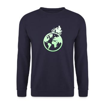 Moto moto moto moto - Sweat-shirt Unisexe - marine - Devant - Alina (178cm) & Michal (187cm)