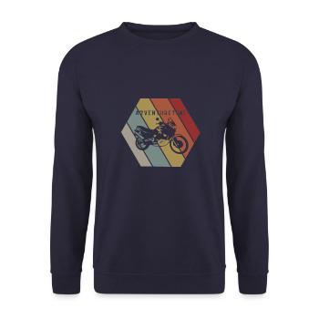 Moto moto moto moto - Sweat-shirt Unisexe - marine - Devant - Alina (178cm) & Michal (187cm)