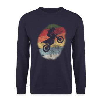 Moto moto moto - Sweat-shirt Unisexe - marine - Devant - Alina (178cm) & Michal (187cm)