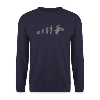Motocyclisme Motocycliste Evolution - Sweat-shirt Unisexe - marine - Devant - Alina (178cm) & Michal (187cm)