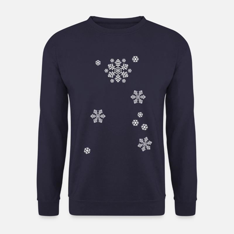 Schneeflocken Schnee Schneeflocke Ski Winterurlaub - Unisex Pullover - Navy