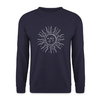 Moon sun moon sun - Unisex Sweatshirt - navy - Front - Alina (178cm) & Michal (187cm)