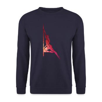 Pole Dance Tänzerin Frau Grunge Look - Unisex Pullover - Navy - Vorne - Alina (178cm) & Michal (187cm)