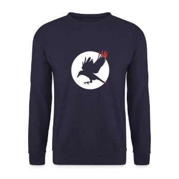 Raven crow - Unisex Sweatshirt - navy - Front - Alina (178cm) & Michal (187cm)