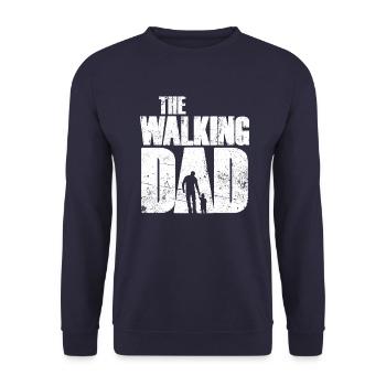 The Walking Dad Father and Son - Unisex Sweatshirt - navy - Front - Alina (178cm) & Michal (187cm)