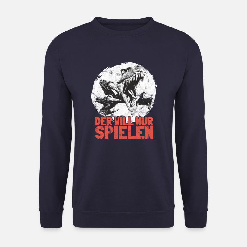Dinosaurier T-Rex Der Will Nur Spielen - Unisex Pullover - Navy