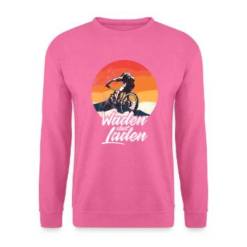 Waden statt Laden Fahrrad E-Bike Radtrikot - Unisex Pullover - Pink - Vorne
