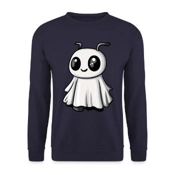 Fourmi Halloween Bande dessinée Fantôme - Sweat-shirt Unisexe - marine - Devant - Alina (178cm) & Michal (187cm)