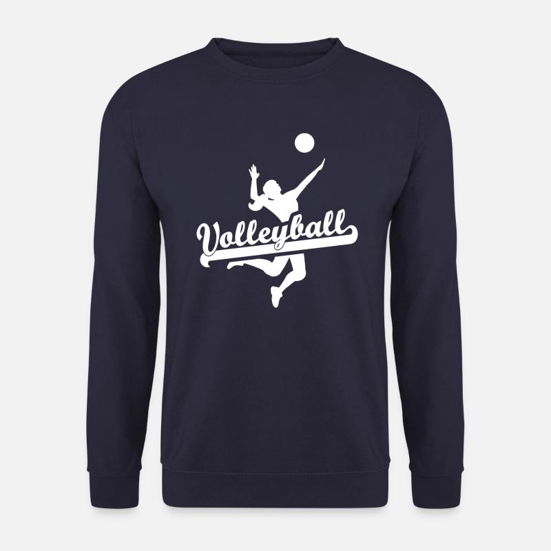 Volleyball Damen Weiß Geschenkidee - Unisex Pullover - Navy