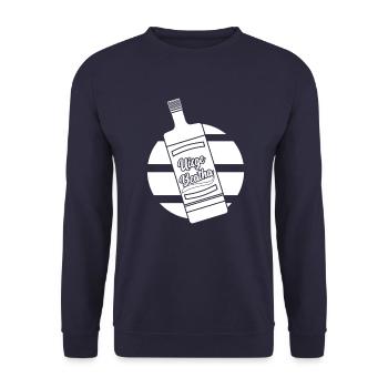 Whisky Uisge Beatha Gälisch Schottland Retro - Unisex Pullover - Navy - Vorne - Alina (178cm) & Michal (187cm)