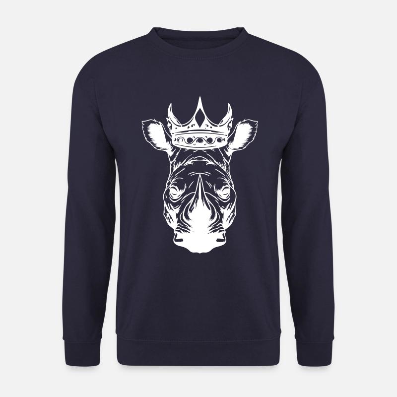 Rhinoceros Crown King - Unisex Sweatshirt - navy