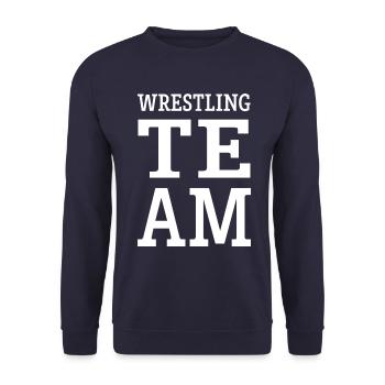 Wrestling Team - Unisex Pullover - Navy - Vorne - Alina (178cm) & Michal (187cm)
