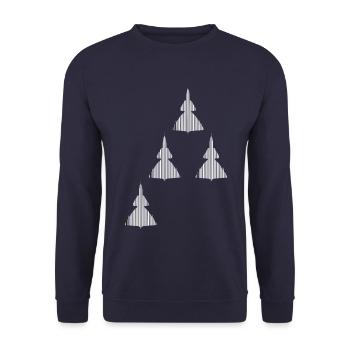 JA 37 Swedish Air Force Missing Man - Unisex Sweatshirt - navy - Front - Alina (178cm) & Michal (187cm)