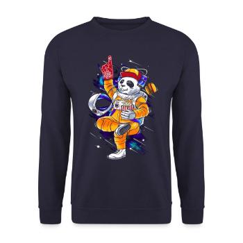 23F 0278 bk - Unisex Sweatshirt - navy - Front - Alina (178cm) & Michal (187cm)