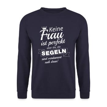 Segeln - Unisex Pullover - Navy - Vorne - Alina (178cm) & Michal (187cm)
