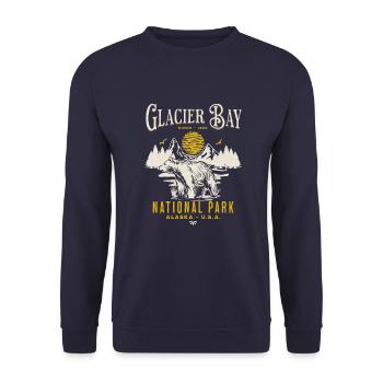 Glacier Bay National Park Alaska - Unisex Sweatshirt - navy - Front - Alina (178cm) & Michal (187cm)
