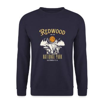 Reedwood National Park California - Unisex Sweatshirt - navy - Front - Alina (178cm) & Michal (187cm)