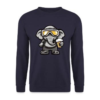 Mammut Après-Ski Bière Bande dessinée - Sweat-shirt Unisexe - marine - Devant - Alina (178cm) & Michal (187cm)