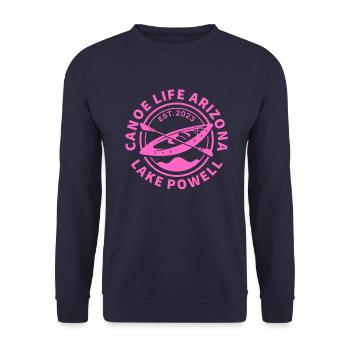 Canoe Life Arizona Design - Unisex Pullover - Navy - Vorne - Alina (178cm) & Michal (187cm)