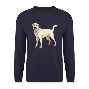 Kangal Hund - Unisex Pullover - Navy - Vorne - Alina (178cm) & Michal (187cm)