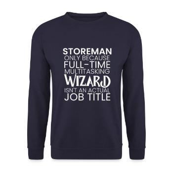 Storeman multitasking Wizard - Unisex Pullover - Navy - Vorne - Alina (178cm) & Michal (187cm)