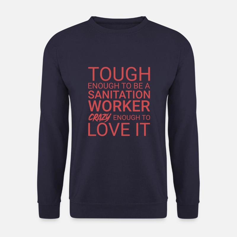 Sanitation worker Crazy - Unisex Pullover - Navy