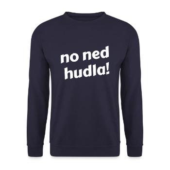 no ned hudla - Unisex Pullover - Navy - Vorne - Alina (178cm) & Michal (187cm)