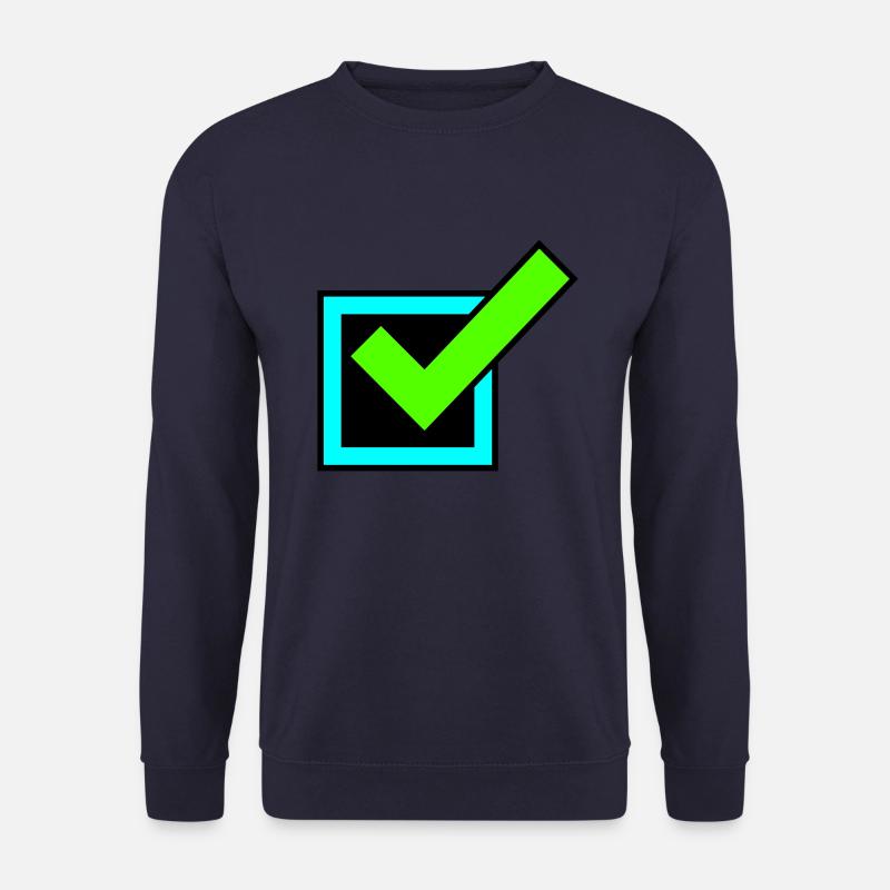 Häkchen Ankreuzen Symbol - Unisex Pullover - Navy