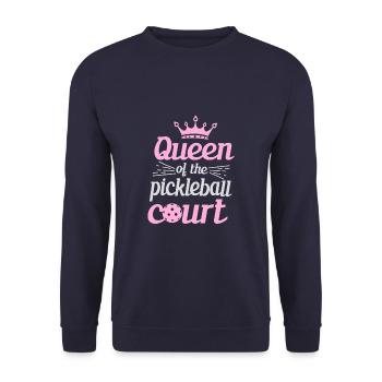 Queen Of Hte Pickleball Court - Unisex Pullover - Navy - Vorne - Alina (178cm) & Michal (187cm)