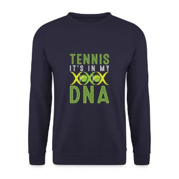 Tennis Is In My DNA Funny Tennis Player - Unisex Pullover - Navy - Vorne - Alina (178cm) & Michal (187cm)