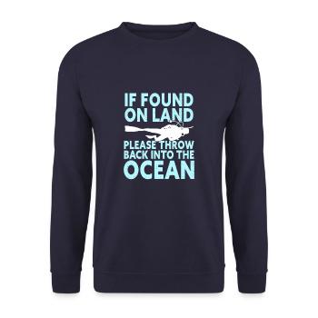 Drôle de plongée sous-marine Scuba Diver - Sweat-shirt Unisexe - marine - Devant - Alina (178cm) & Michal (187cm)