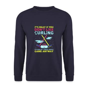 Ce n’est pas grave si vous n’aimez pas le curling drôle de curling - Sweat-shirt Unisexe - marine - Devant - Alina (178cm) & Michal (187cm)