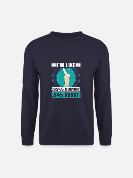 Titanium Knee Replacement Surgery - Unisex Sweatshirt - navy