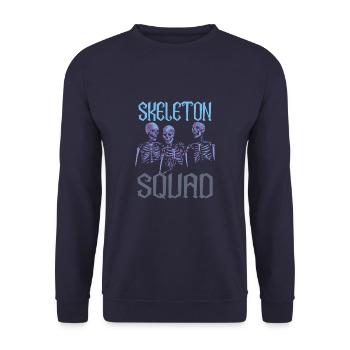 Skeleton Squad X-Ray Tech Radiology Torso - Unisex Sweatshirt - navy - Front - Alina (178cm) & Michal (187cm)