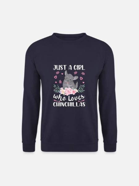 Just A Girl Who Loves Chinchillas - Unisex Pullover - Navy