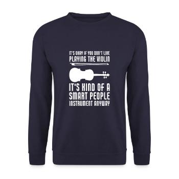 Ce n’est pas grave si vous n’aimez pas jouer du violon - Sweat-shirt Unisexe - marine - Devant - Alina (178cm) & Michal (187cm)
