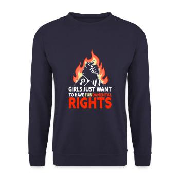 Les filles veulent juste avoir des droits fondamentaux - Sweat-shirt Unisexe - marine - Devant - Alina (178cm) & Michal (187cm)